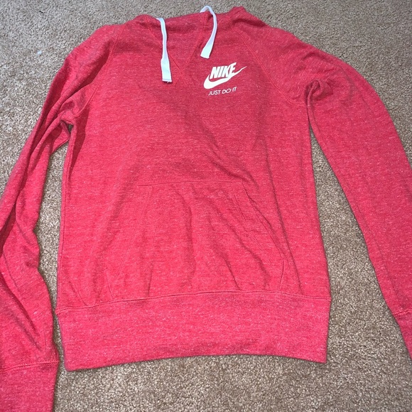 Nike Tops - Nike light weight red pullover with hood Nike Tops - Nike light weight red pullover with hood